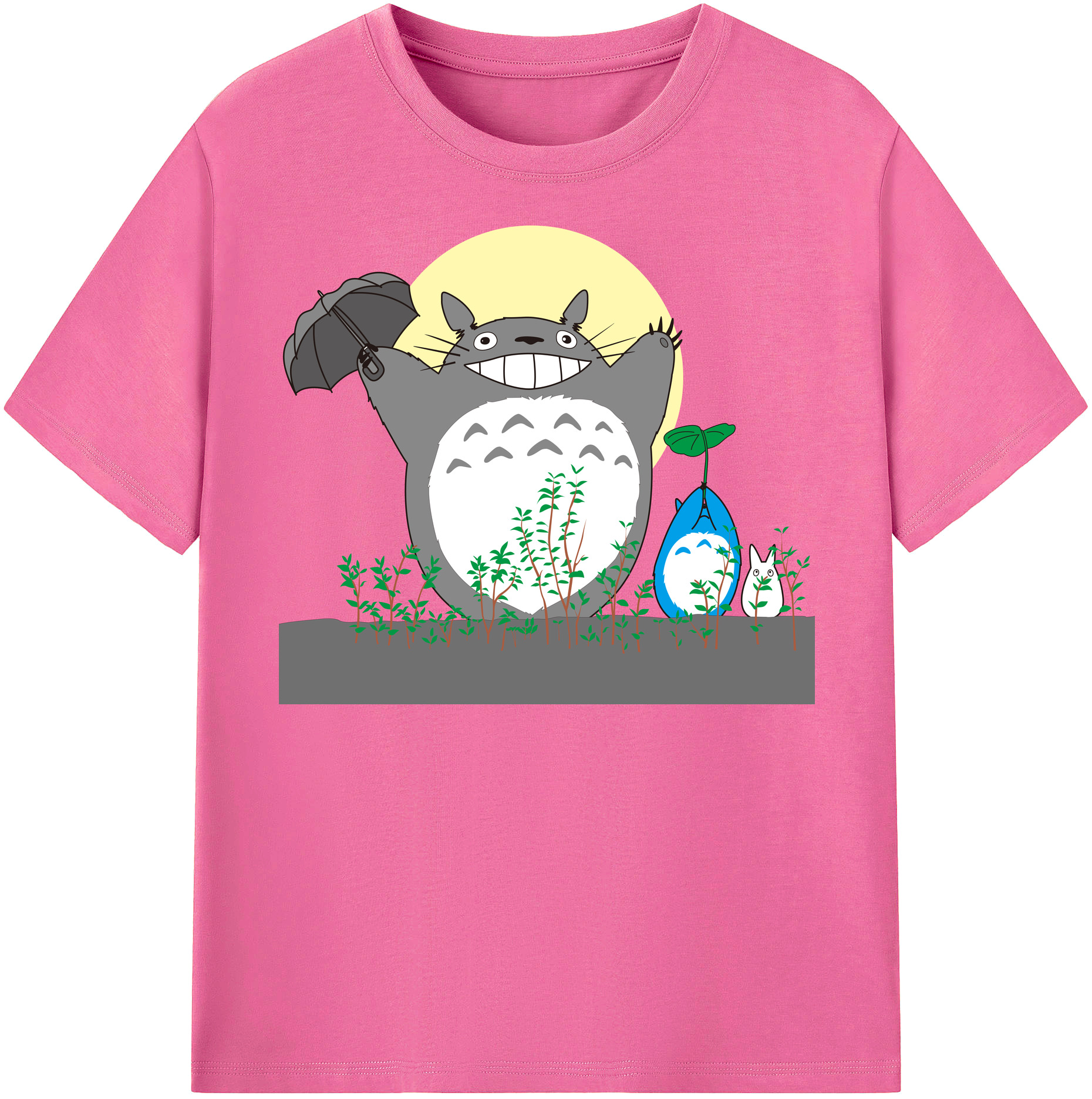（画像用） となりのトトロ 草壁メイ 草壁サツキ My Neighbor Totoro Satsuki Kusakabe Mei Kusakabe レディースカジュアルプリントTシャツ（綿100％）